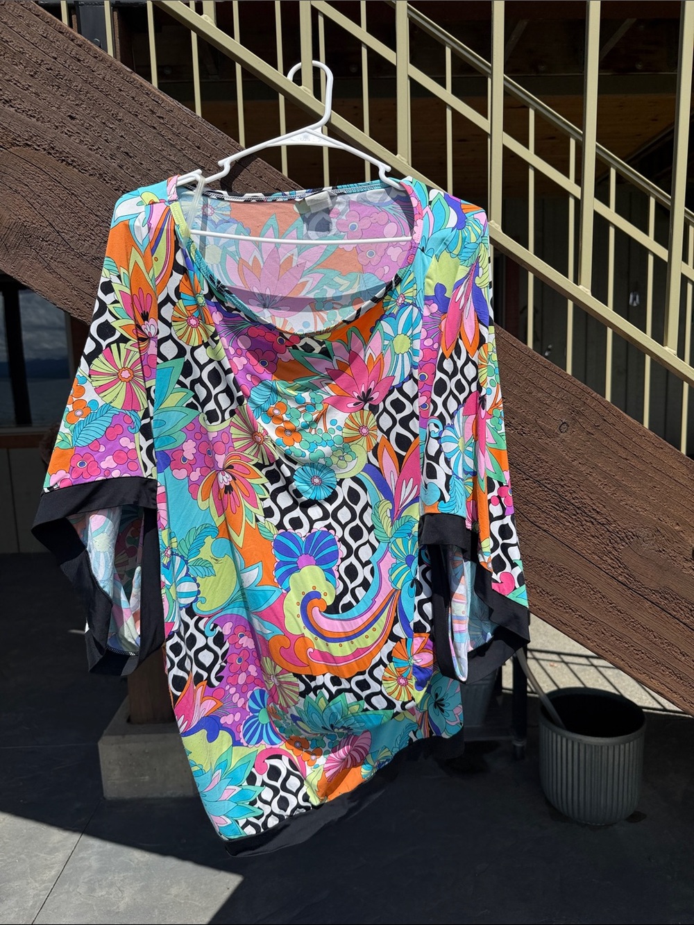 Trina Turk size medium coverup. Vibrant Floral Multicolor.